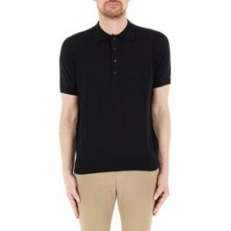 PAOLO PECORA Polo in maglia NERO XL