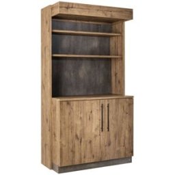 Vega Mobile bar Baristo Classic con ante a battente ; 115x62x216 cm (LxPxH); quercia antica, manico nero