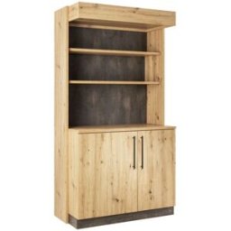 Vega Mobile bar Baristo Classic con ante a battente ; 115x62x216 cm (LxPxH); quercia selvatica, manico nero