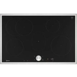 Neff T58STF1L0 N 90, piano cottura autosufficiente (nero/acciaio inox, 80 cm)