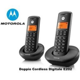 Cordless Doppio E202 Motorola Nero