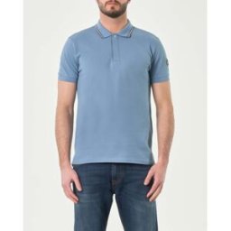 Colmar Polo avio mezza manica in piquè con abbottonatura coperta e bordino grigio bianco e bordeaux