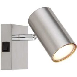 Globo SPOT SINGOLO ROBBY 1xGU10 25W IN METALLO CROMATO E NICHEL SATINATO 230V