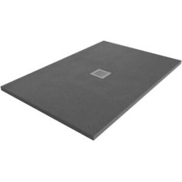 Tecnomat PIATTO DOCCIA TEVERE CEMENTO MARMORESINA ANTRACITE 70x140cm H 2,2cm PILETTA Ø90 mm