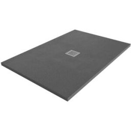Tecnomat PIATTO DOCCIA TEVERE CEMENTO MARMORESINA ANTRACITE 80x120cm H 2,2cm PILETTA Ø90 mm