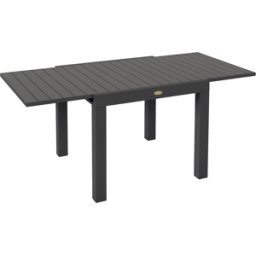 Outsunny Tavolo da Giardino Allungabile per 4-6 Persone con Piano a Doghe, in Alluminio, 81/162x80x75 cm, Grigio Aosom
