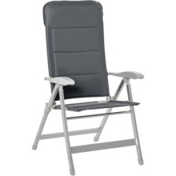Outsunny Sedia da Pesca Pieghevole con Braccioli e Schienale Regolabile, in Alluminio e Poliestere, 75x61.5x76-115 cm, Grigio
