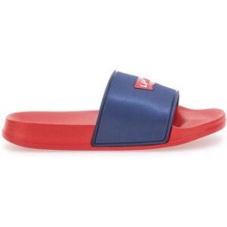 LEVI'S Ciabatte Rosse con Fascia a Contrasto Blu 28