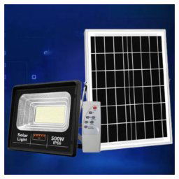 Trade Shop - Faretto Luce Solare Con Pannello Fotovoltaico 500w Ip65 Impermeabile Telecomando -