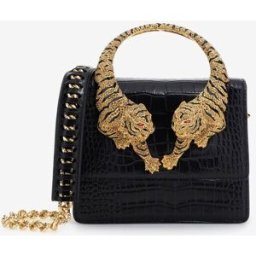 Roberto Cavalli Roar Bag Grande Con Tigri Gioiello - Female Borse Nero UNICA