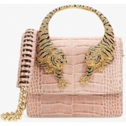 Roberto Cavalli Borsa A Spalla Roar Grande Con Tigri Gioiello - Female Borse Rosa UNICA