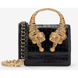 Roberto Cavalli Roar Bag Piccola Con Tigri Gioiello - Female Borse Nero UNICA