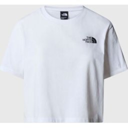 The North Face T-Shirt Slim Fit Simple Dome Crop Bianco Donna L