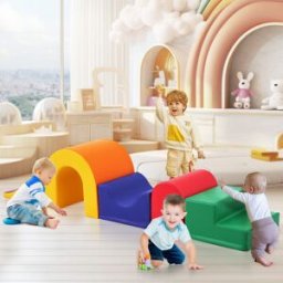 Gl Store 5-in-1 Enormi Blocchi di Schiuma Morbida Colorata per Bambini – Gioco Creativo,Impermeabili e Facili da Pulire, Multicolore