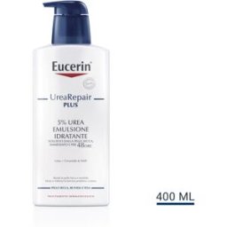 BEIERSDORF SpA Eucerin UreaRepair Emulsione Idratante con Urea al 5% - Balsamo corpo per pelle secca, ruvida e tesa - 400 ml