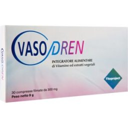 FITOPROJECT Srl Vasodren - Integratore per gambe gonfie e stanche - 30 Compresse