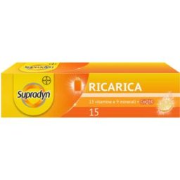 BAYER SpA Supradyn Ricarica - Integratore alimentare energetico a base di vitamine e minerali - 15 compresse effervescenti