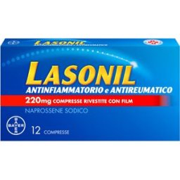 BAYER SpA Lasonil - Antinfiammatorio e antireumatico per dolori da lievi a moderati - 12 compresse rivestite