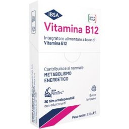 IBSA FARMACEUTICI ITALIA Srl Vitamina B12 IBSA - Integratore alimentare a base di VItamina B12 - 30 Film Orali