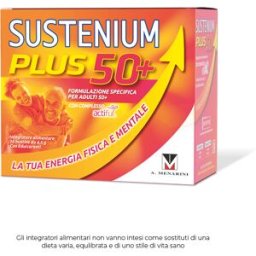 A.MENARINI IND.FARM.RIUN.Srl Sustenium Plus 50+ - Integratore alimentare energizzante per over 50 - 16 buste