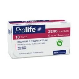 ZETA FARMACEUTICI SpA Prolife 10 Forte Zero Zuccheri - Integratore a base di fermenti lattici vivi - 10 flaconcini