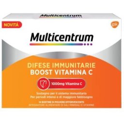 HALEON ITALY Srl Multicentrum Difese Immunitarie Boost Vitamina C - Integratore a base di Vitamina C - 14 Bustine