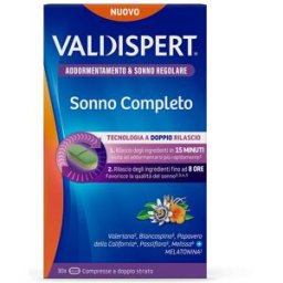 COOPER CONSUMER HEALTH IT Srl Valdispert Sonno Completo - Integratore con Melatonina per il riposo notturno - 30 compresse
