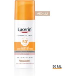 BEIERSDORF SpA Eucerin Sun Pigment Control Tinted SPF50+ - Crema gel solare viso anti macchie - Colore medio - 50 ml