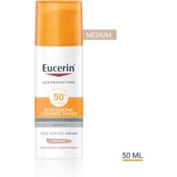 BEIERSDORF SpA Eucerin Sun Photoaging Control Tinted SPF50+ - Crema gel solare viso antietà - Colore Medio - 50 ml