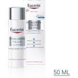 BEIERSDORF SpA Eucerin Hyaluron Filler + 3X Effect Crema Giorno SPF15 - Crema viso con protezione solare per pelle normale e mista - 50 ml