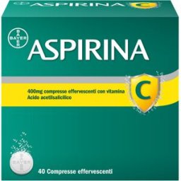 BAYER SpA Aspirina C - Trattamento sintomatico di mal di testa, febbre e dolori da lievi a moderati - 40 compresse effervescenti 400 + 240mg
