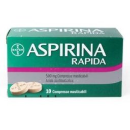 BAYER SpA Aspirina Rapida - Trattamento di mal di testa, febbre e dolori da lievi a moderati - 10 compresse masticabili 500 mg