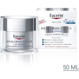 BEIERSDORF SpA Eucerin Hyaluron Filler + 3X Effect Crema Giorno SPF15 - Crema viso con protezione solare per pelle secca - 50 ml