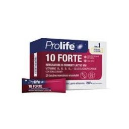 ZETA FARMACEUTICI SpA Prolife 10 Forte - Integratore a base di fermenti lattici vivi - 20 bustine orosolubili