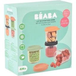 Set 4 Vasetti Vetro Béaba 250 Ml