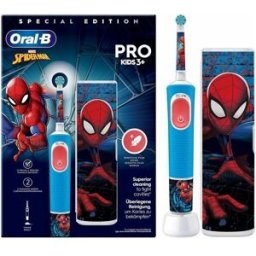 Braun Oral-B Vitality Pro Kids Spiderman Bambino Spazzolino rotante-oscillante Blu, Rosso 1 pz da denti