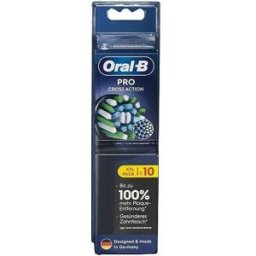 Braun Oral-B Testine di Ricambio Nero Pro CrossAction 10 Pezzi 1 pz Spazzolino da denti