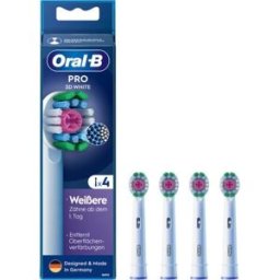 Braun Oral-B Testine di Ricambio Pro 3D Bianco 4 Pezzi 1 pz Spazzolino da denti