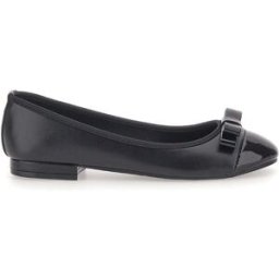 Ballerine Nere con Punta Effetto Vernice e Fiocco Decorativo THE FIRST IDE6292 39