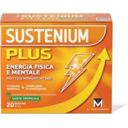 A.MENARINI IND.FARM.RIUN.Srl Sustenium Plus Gusto Tropicale - Integratore energizzante - 20 buste