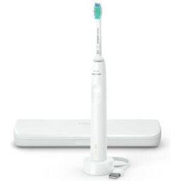 Philips 3100 series Sonicare Spazzolino Elettrico Sonico Bianco, con custodia da viaggio HX3673/13 1 St