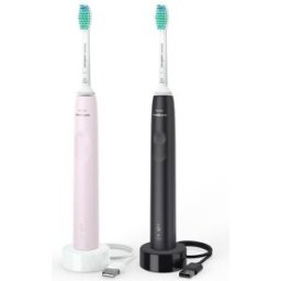 Philips 3100 series Sonicare Spazzolini Elettrici Sonici, confezione da 1 Spazzolino Rosa e Spazz St