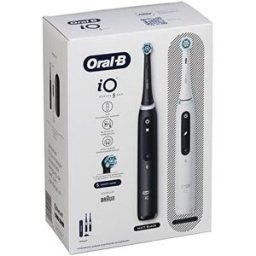 Braun Oral-B iO Series 5 Duo Spazzolino Elettrico Nero-Bianco con 2 Testine 1 pz da denti