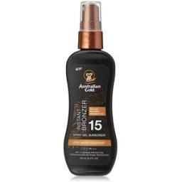 Australian Gold SPF 15 Gel Spray con Bronzer - solare Latte 100 ml