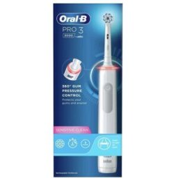 Braun Oral-B Pro Sensitive Clean 3 Adulto Spazzolino rotante-oscillante Bianco 1 pz da denti