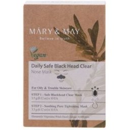 mary & may Mary& May - Set di impacchi per naso trasparente sicuri la testa nera quotidiana 10 St