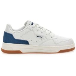 Sneakers Bianche con Dettaglio Posteriore Blu in Pelle DIADORA GINGER 44