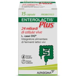 Enterolactis Plus Integratore Fermenti Lattici Vivi e Probiotici 15 Capsule