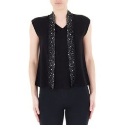 FRACOMINA Blusa smanicata NERO M