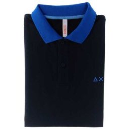 SUN68 Polo in cotone NERO M